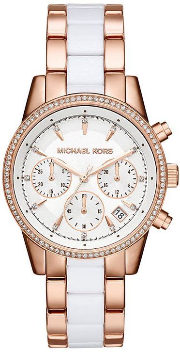 Women's Michael Kors Ritz Rose And White .